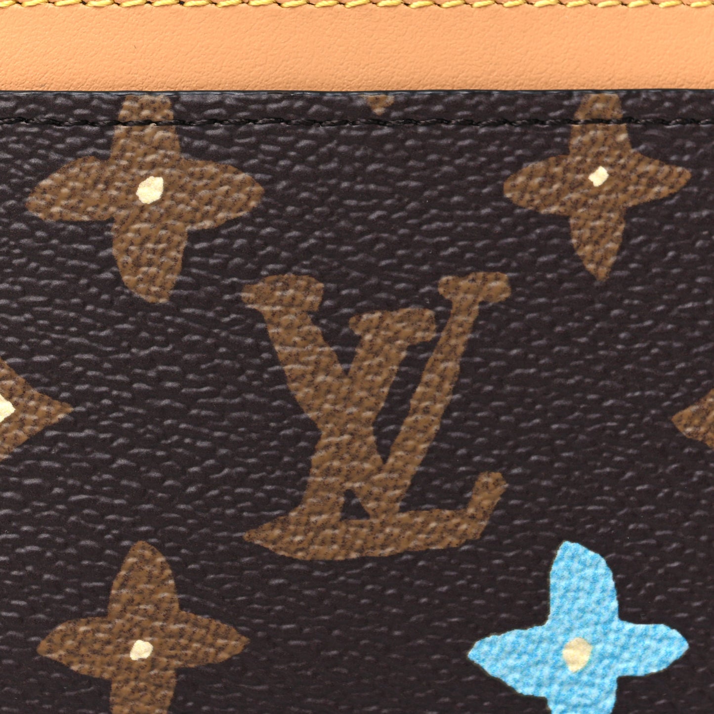 Monogram Craggy Card Holder Chocolate
