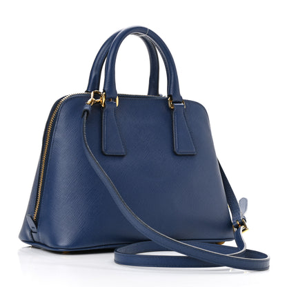 Prada Saffiano Lux Small Promenade Tote Bluette 3 of 9