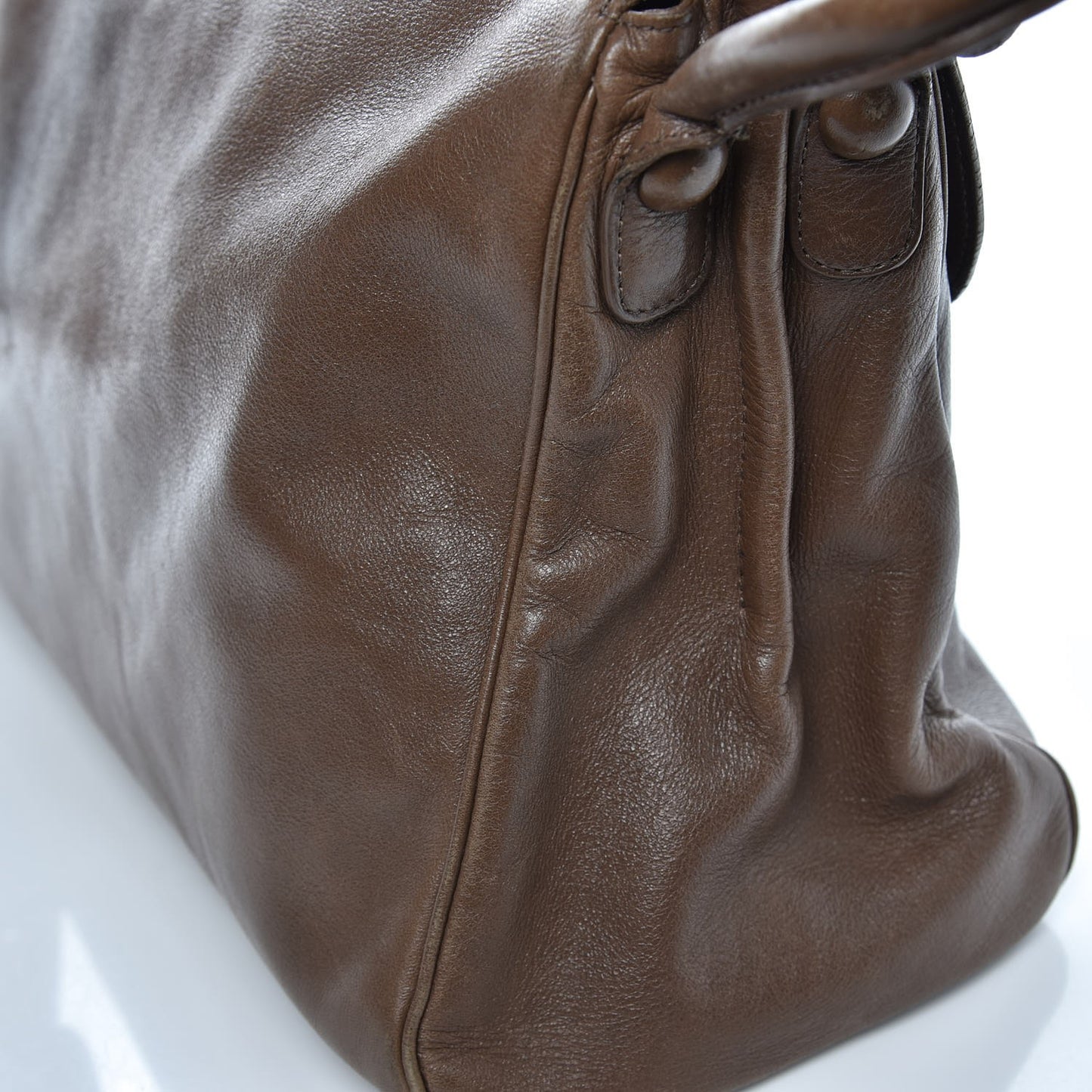 Calfskin Brillant Besace Brown