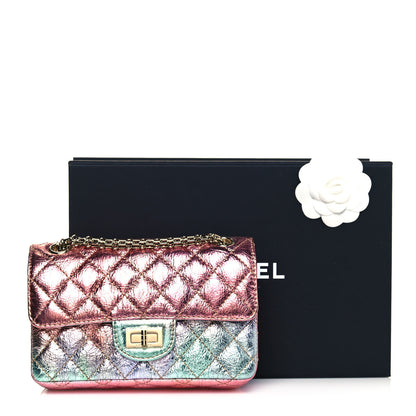 Chanel Metallic Goatskin Quilted Mini 2.55 Reissue Flap Multicolor 14 of 14