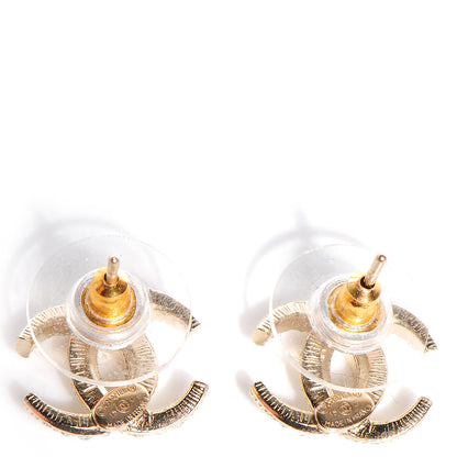Chanel Crystal Moon CC Earrings Gold 2 of 5