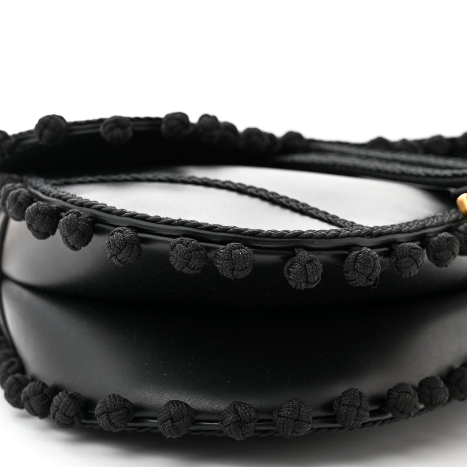 Christian Dior Calfskin Pom Pom Saddle Bag Black 9 of 10