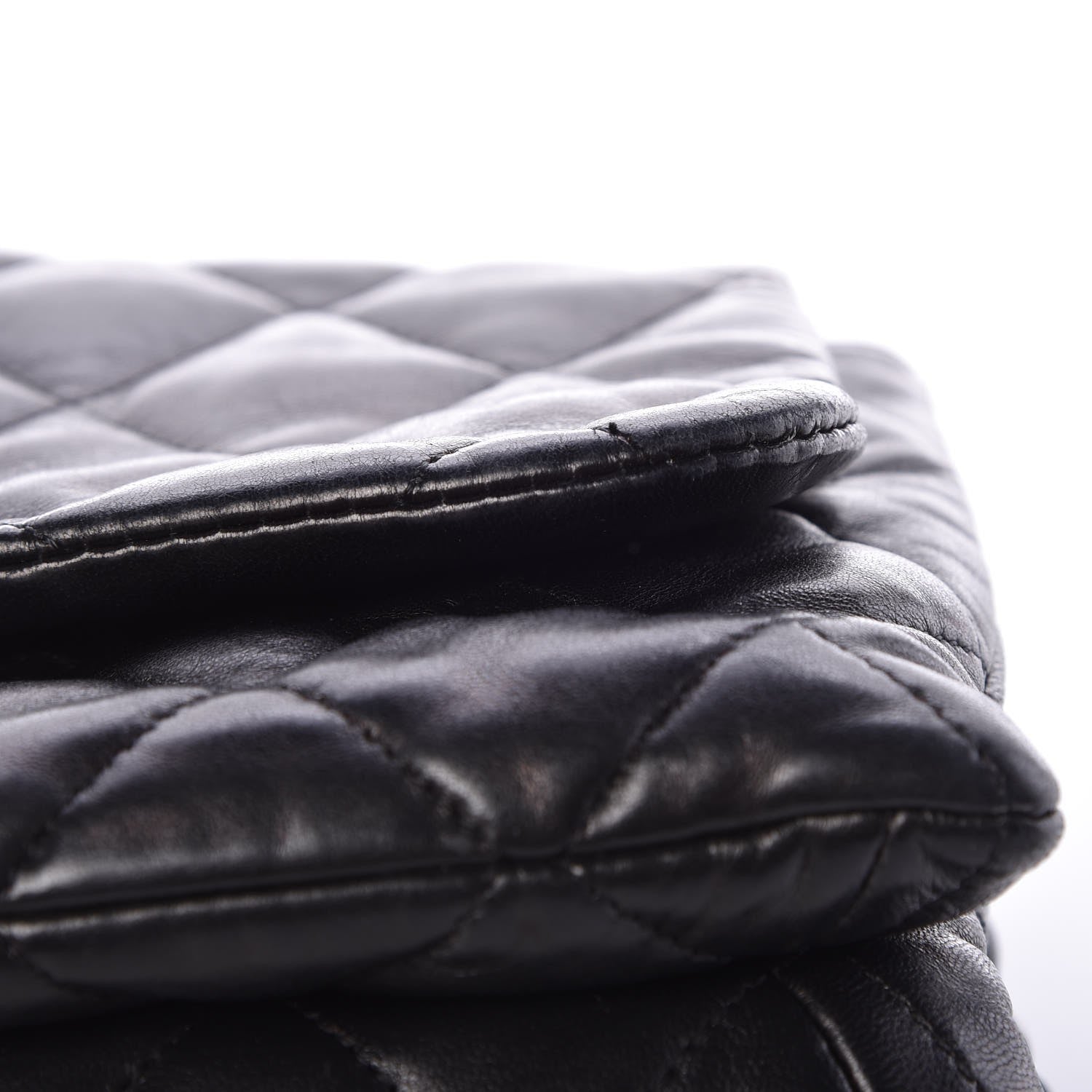 Chanel Lambskin Quilted 3 Accordion Flap Bag Black 9 of 11