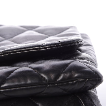 Chanel Lambskin Quilted 3 Accordion Flap Bag Black 9 of 11