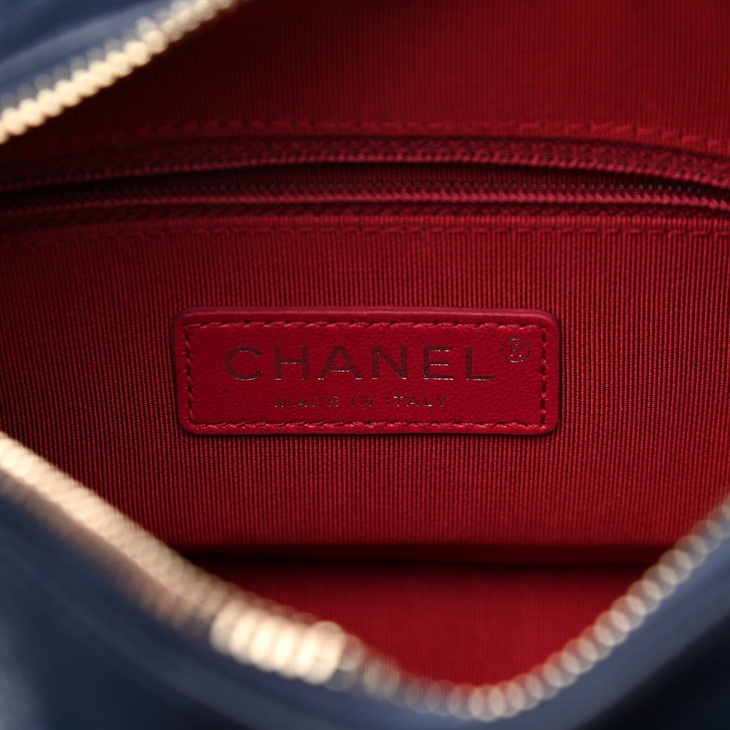 Aged Calfskin Quilted Small Gabrielle Hobo Navy Black