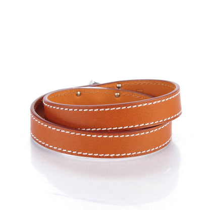 Hermes Barenia Kelly Double Tour Bracelet M Fauve 3 of 6