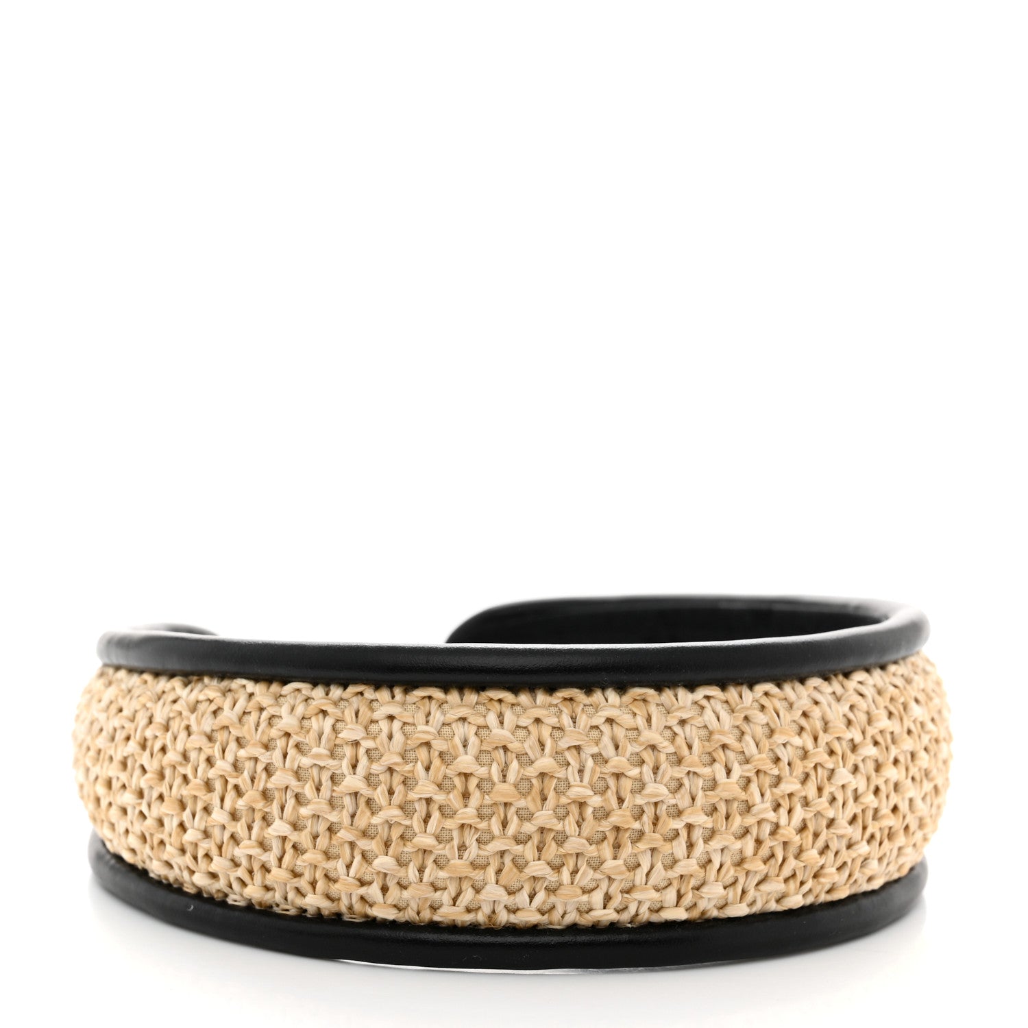 Louis Vuitton Calfskin Raffia Raphia Headband 3 of 5