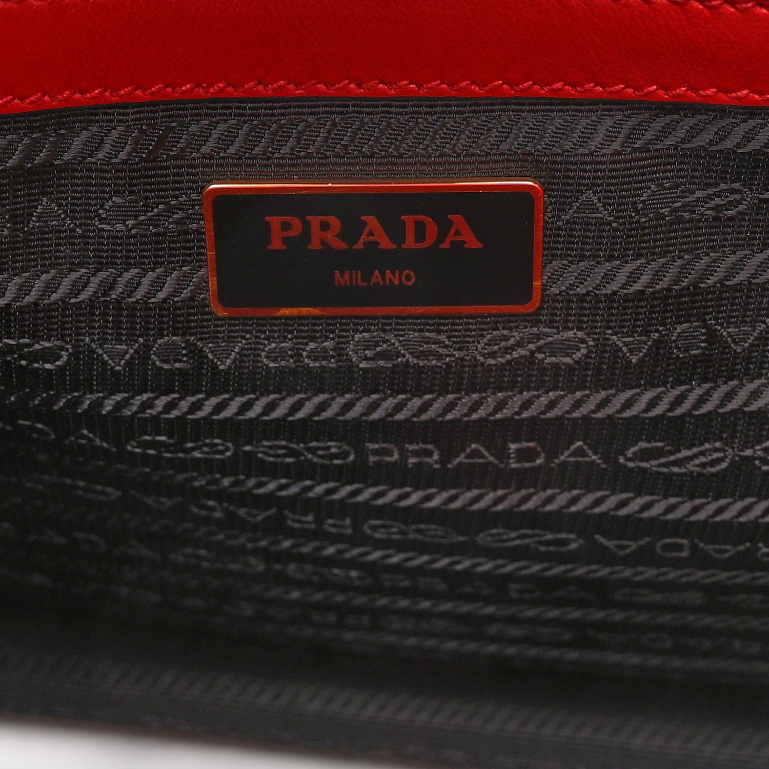 Prada Saffiano Soft Calfskin Tote Fuoco 6 of 9