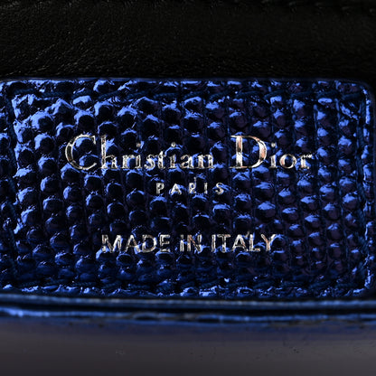 Christian Dior Metallic Lizard Mini Lady Dior Blue 6 of 10