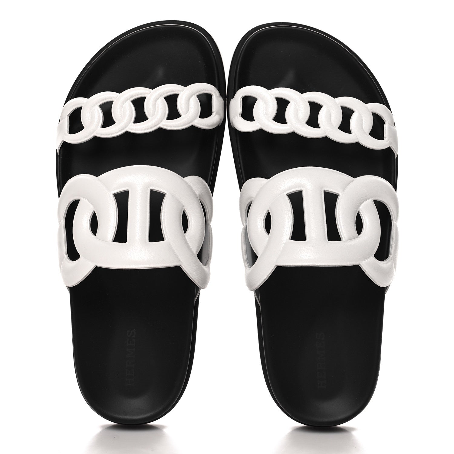 Hermes Nappa Womens Extra Sandals 38.5 White 2 of 10