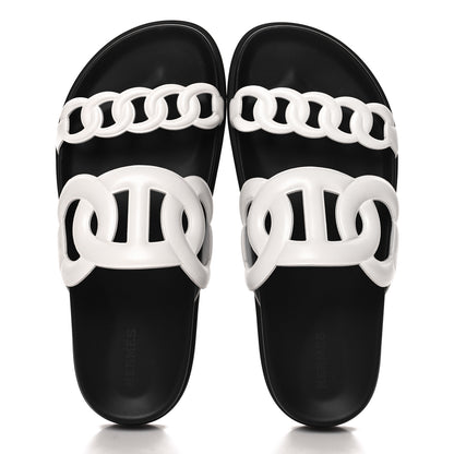 Hermes Nappa Womens Extra Sandals 38.5 White 2 of 10