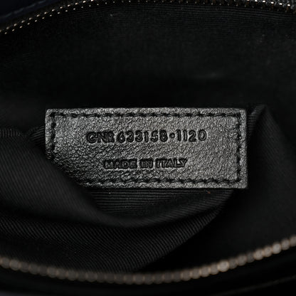 Saint Laurent Crinkled Calfskin Matelasse Monogram Medium Niki Chain Satchel Deep Marine 7 of 10
