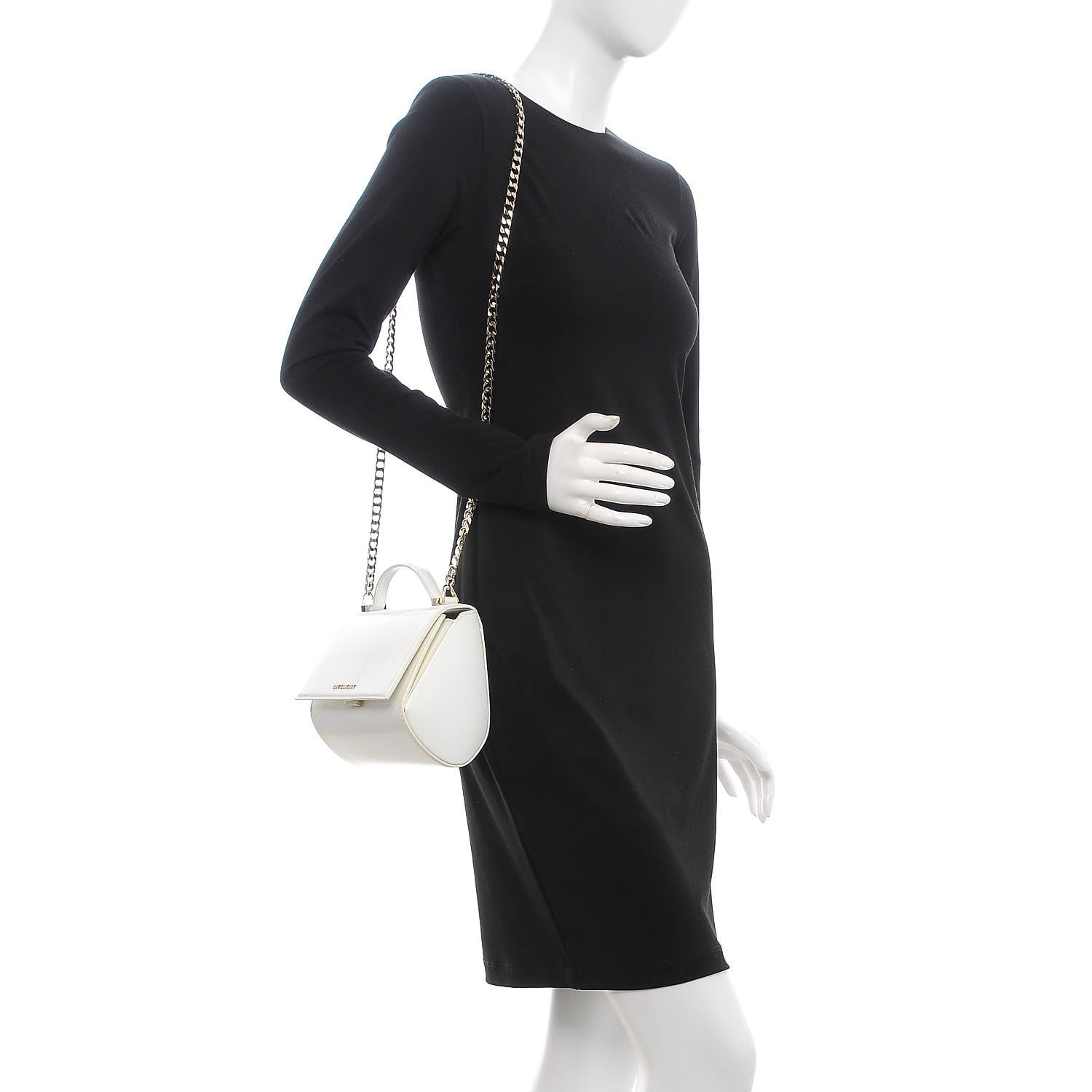 Givenchy Patent Calfskin Mini Pandora Box Chain Crossbody Bag White 2 of 8