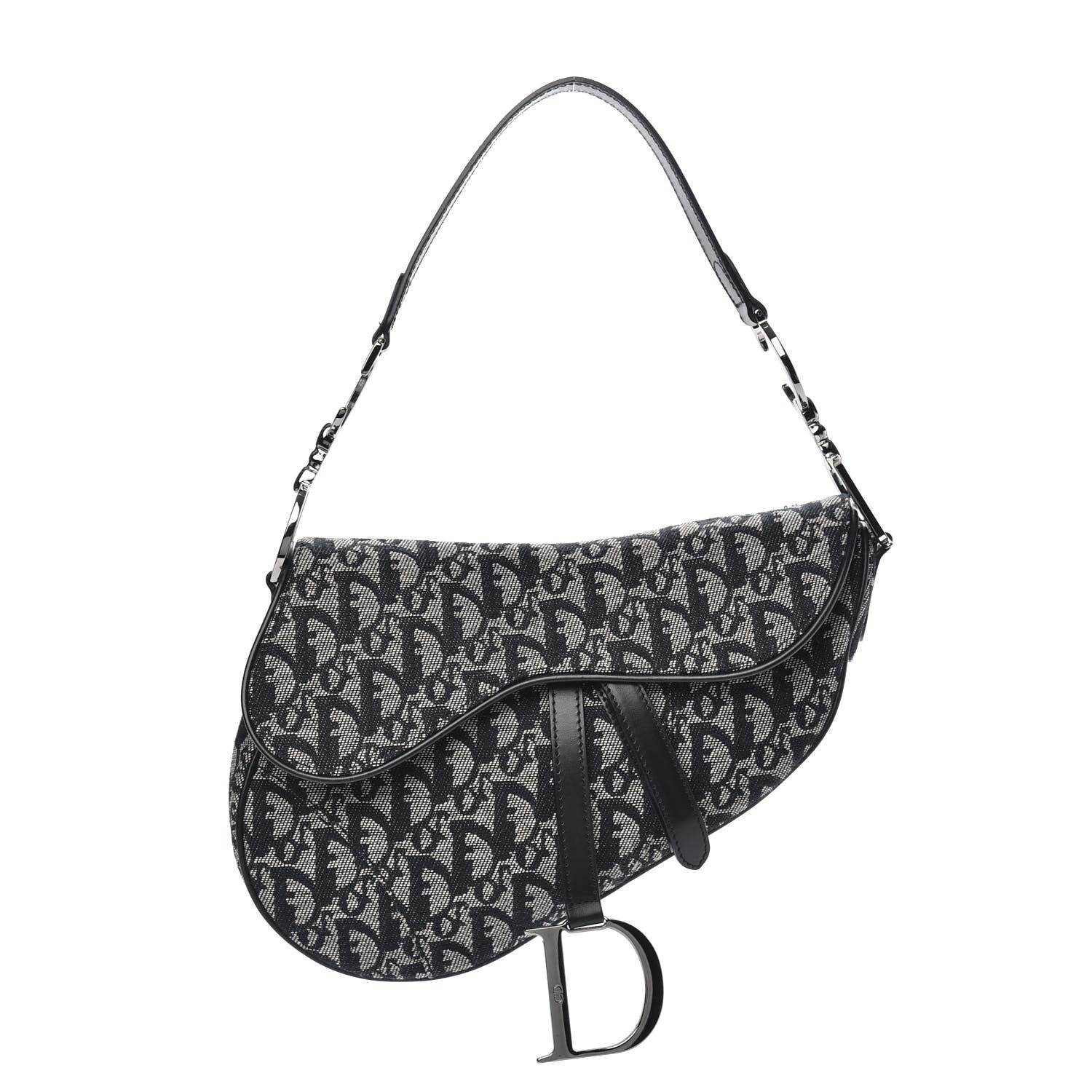 Christian Dior Monogram Saddle Bag Black 1 of 9
