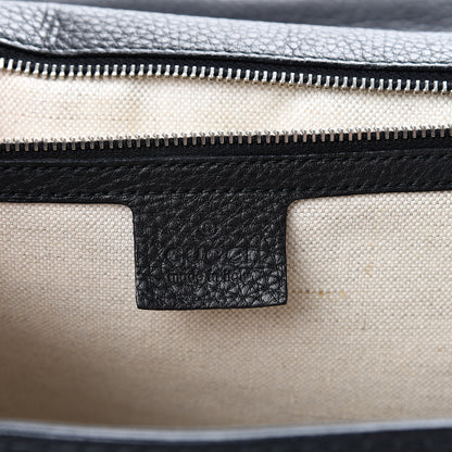 Gucci Calfskin Large New Bamboo Top Handle Bag Black 5 of 16
