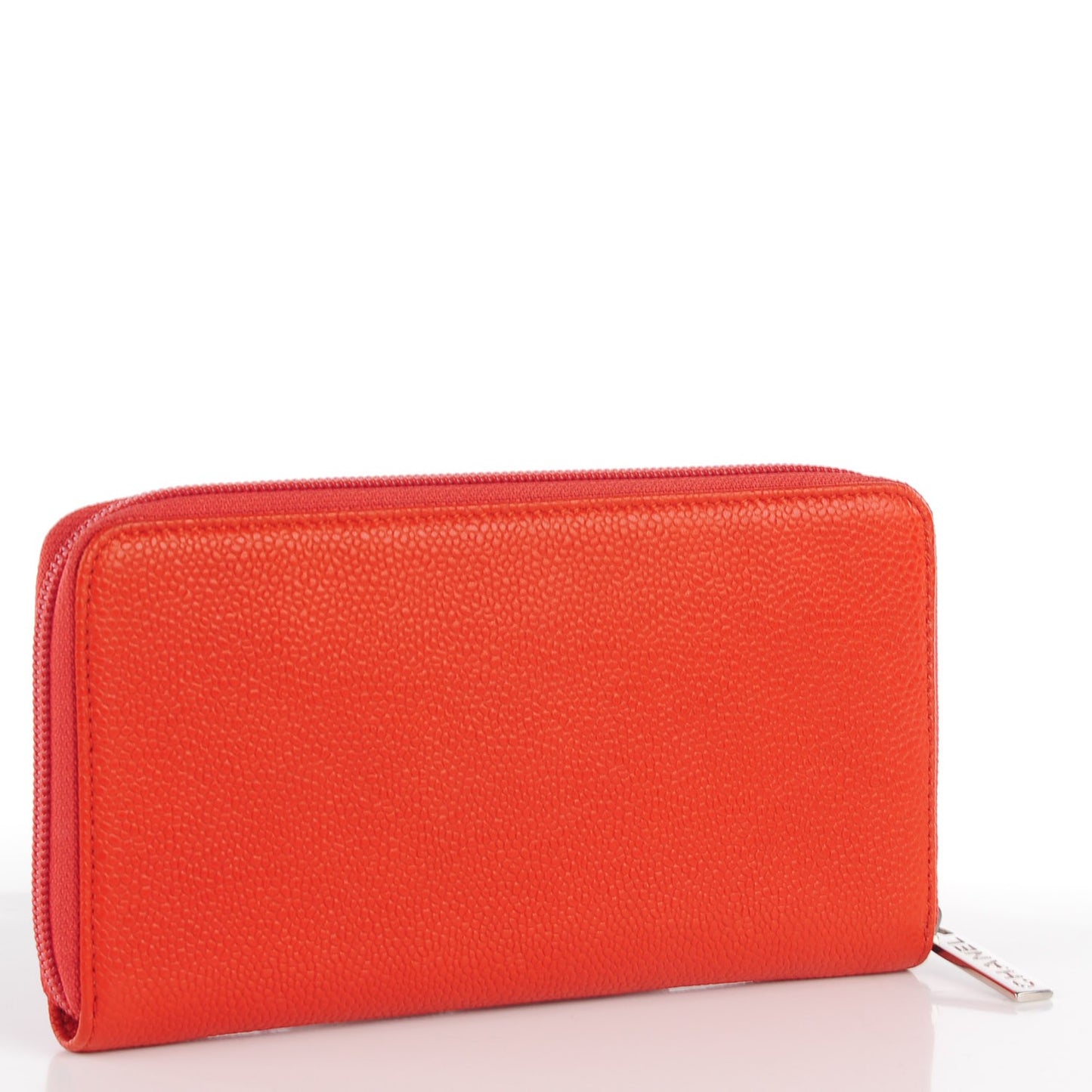 Caviar Large Timeless CC Zipped Wallet Orange