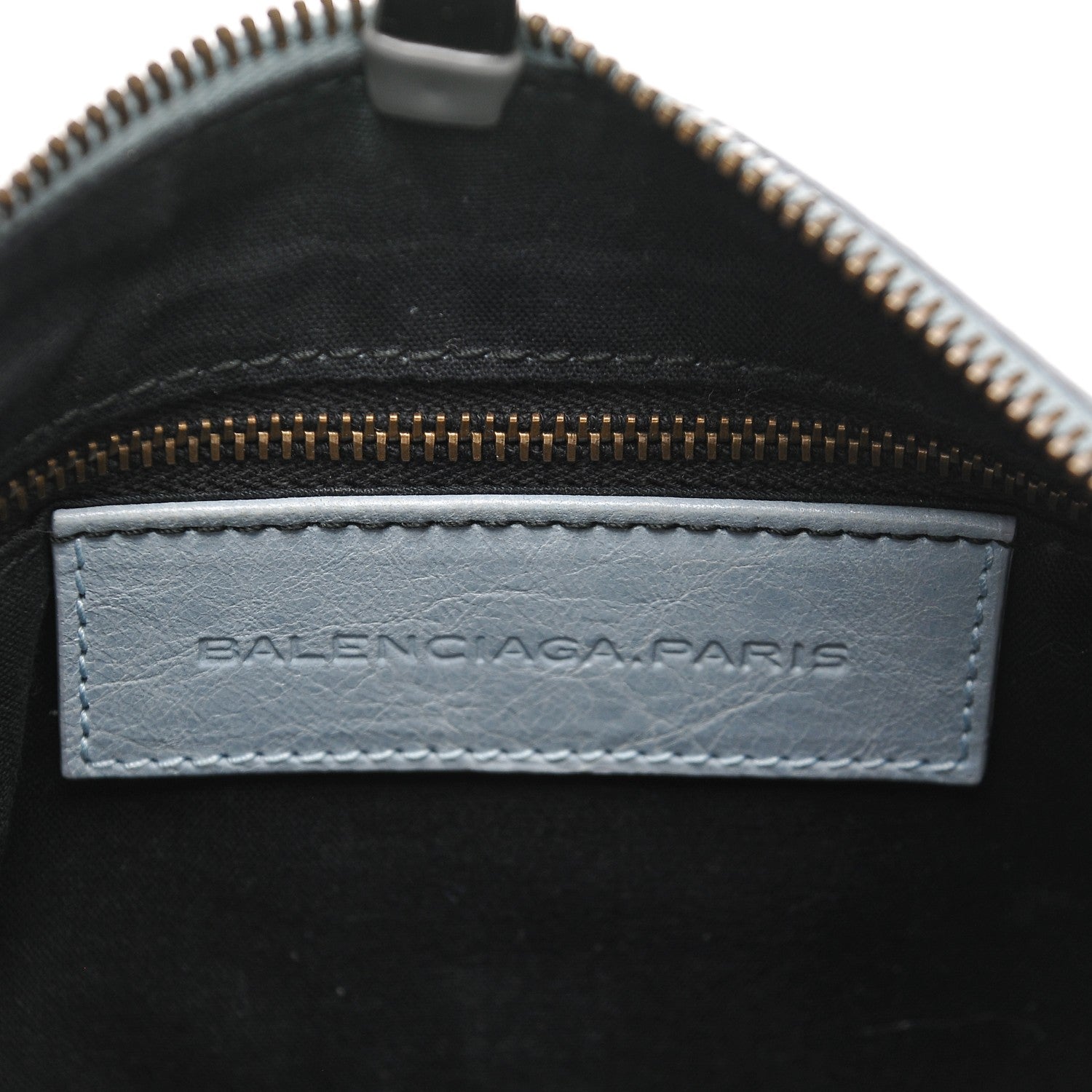 Balenciaga Agneau Classic Hardware Flat Handle Clutch Bleu Acier 6 of 7