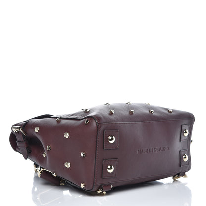 Mulberry Calfskin Studded Medium Cara Delevingne Convertible Satchel Oxblood 4 of 9