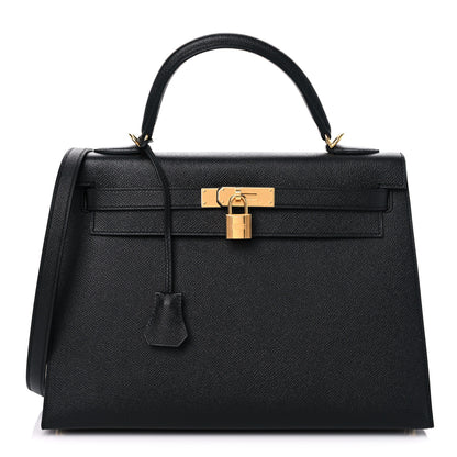 Hermes Epsom Kelly Sellier 32 Black 1 of 9