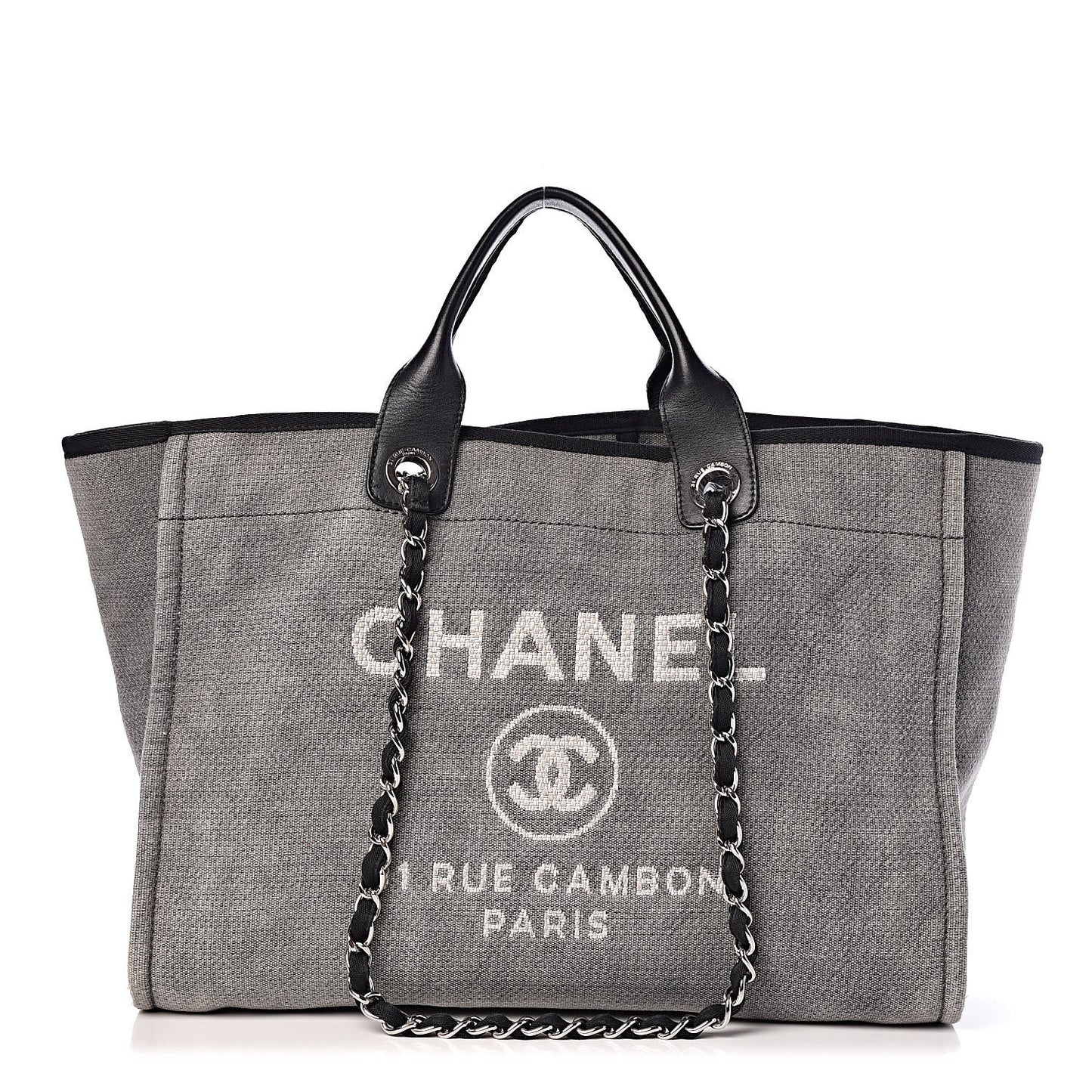 Canvas Large Deauville Tote Grey