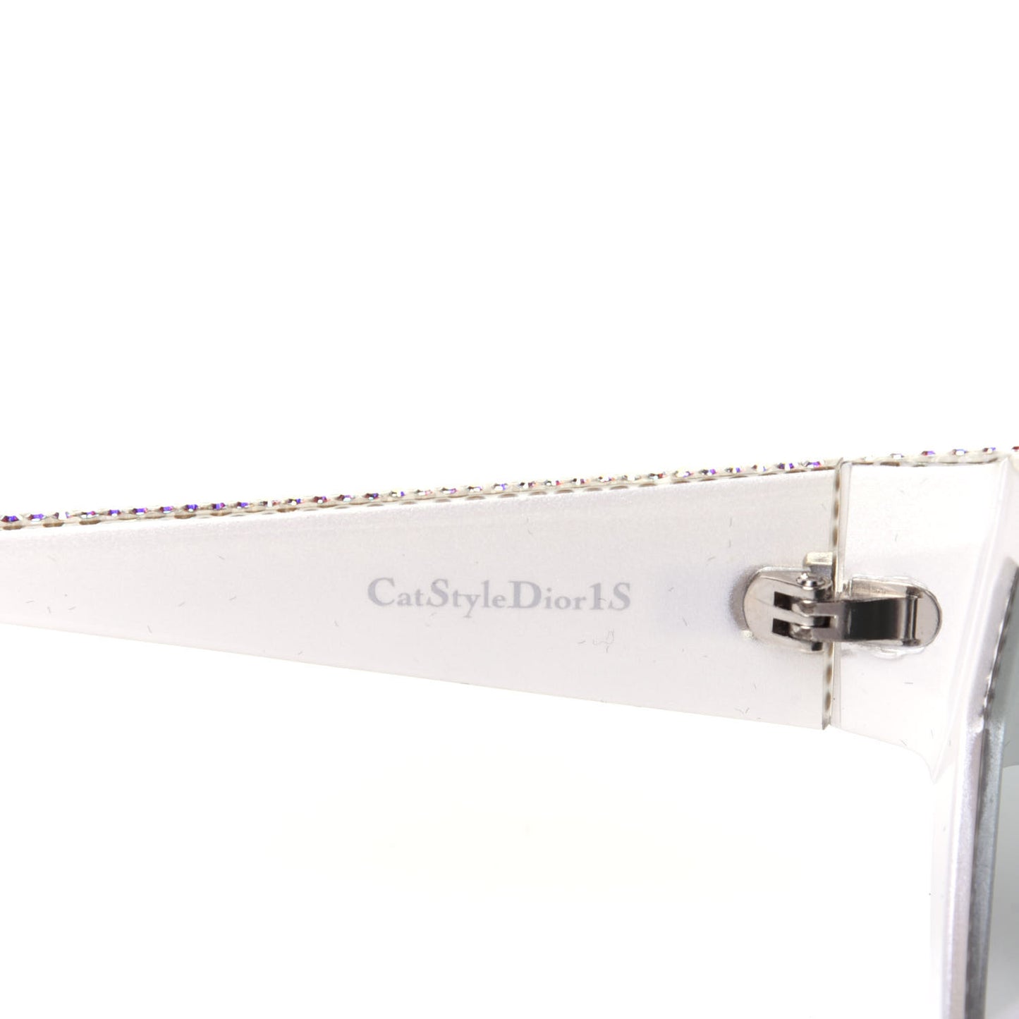 Acetate Crystal CatStyleDior1S Sunglasses Silver