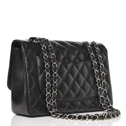 Chanel Caviar Quilted Jumbo Single Flap Black 4 of 9