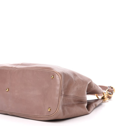 Gucci Calfskin Soft Icon Tote Pink Tan 11 of 16