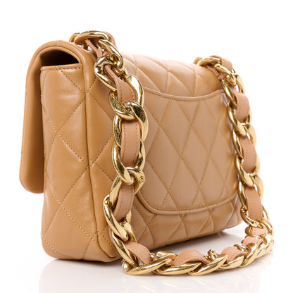 Chanel Lambskin Quilted Large CC Funky Town Flap Beige 3 of 12