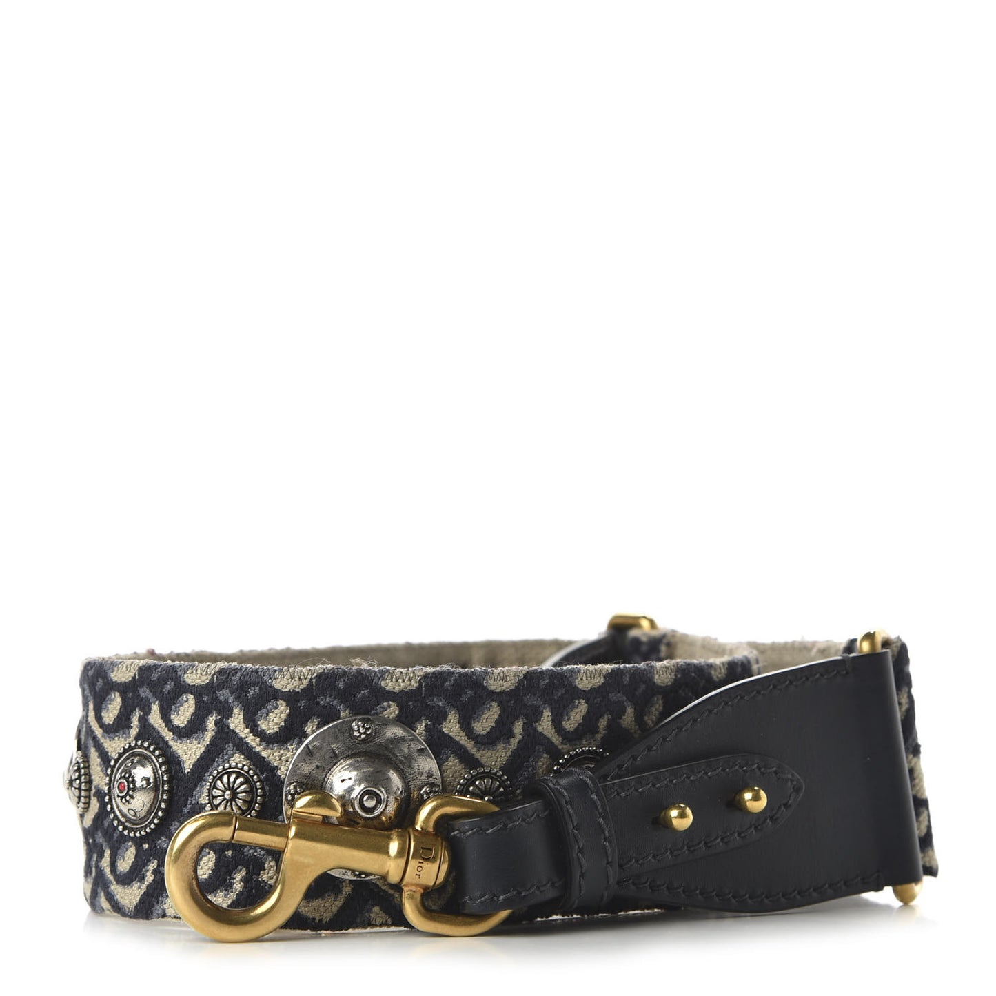 Oblique Studded Shoulder Strap Blue