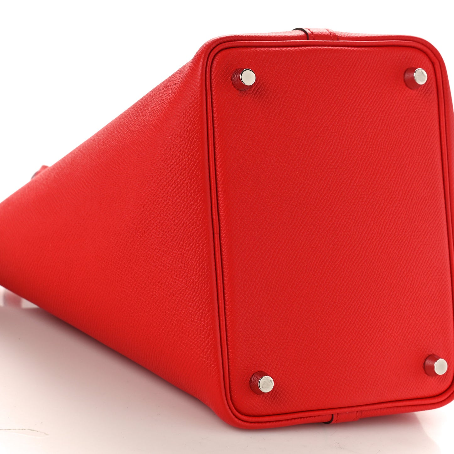 Epsom Tressage De Cuir Picotin Lock 18 PM Rouge Coeur Bleu du Nord Rouge H
