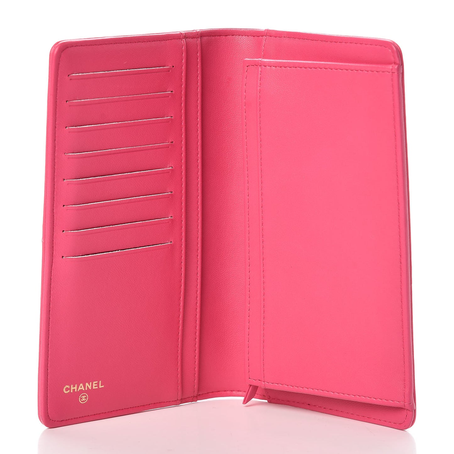 Lambskin Quilted Boy Yen Wallet Pink