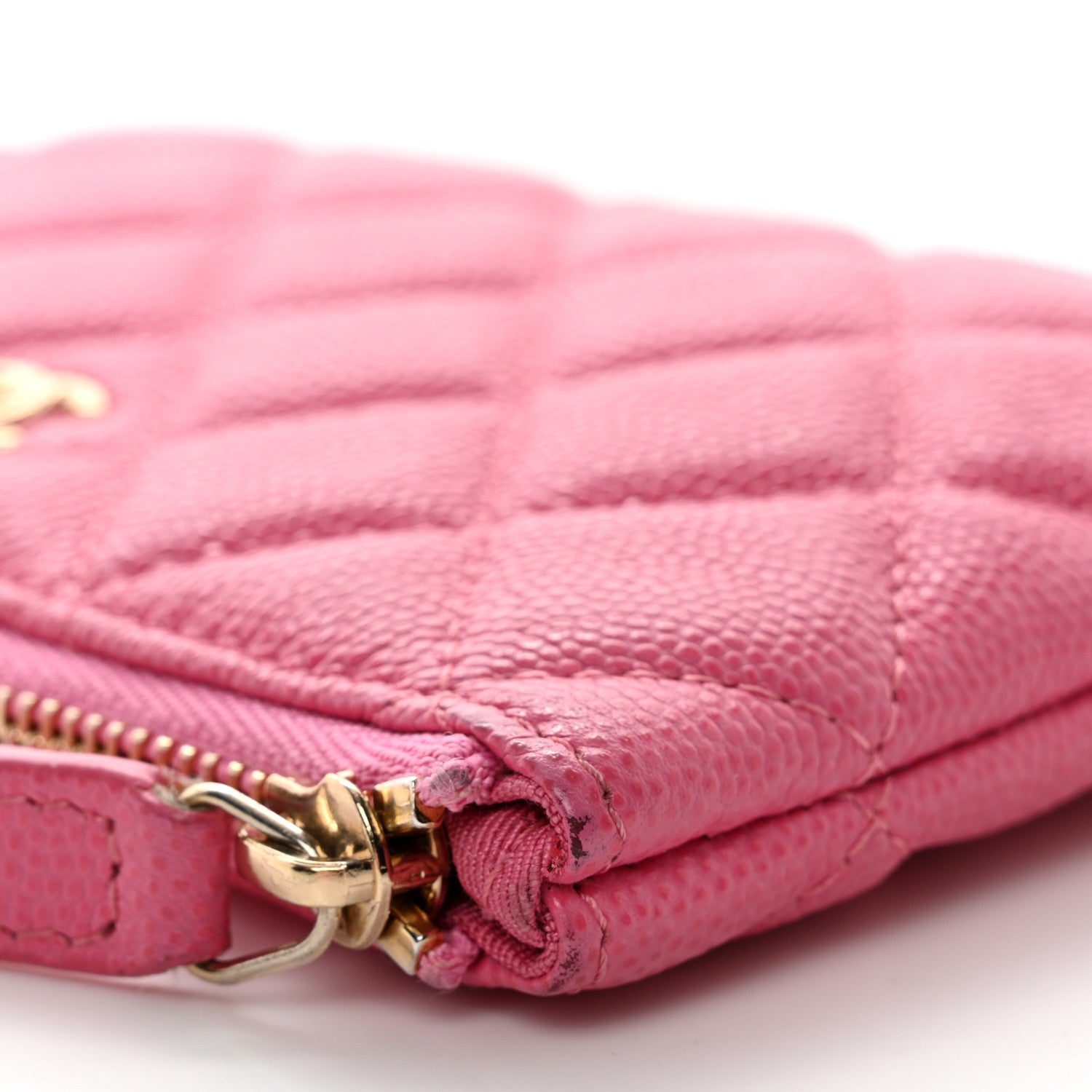 Chanel Caviar Quilted Small Cosmetic Case Pink 10 of 11