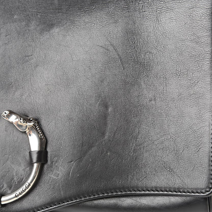 Gucci Calfskin Ribot Horse-Heads Clutch Black 11 of 12
