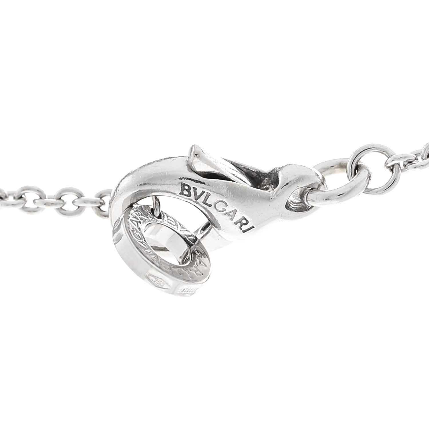 Bulgari 18K White Gold Diamond B.Zero1 Drop Necklace 4 of 5