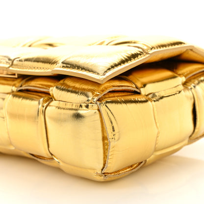 Bottega Veneta Mirror Lambskin Maxi Intreccio Padded Cassette Crossbody Bag Gold 10 of 12