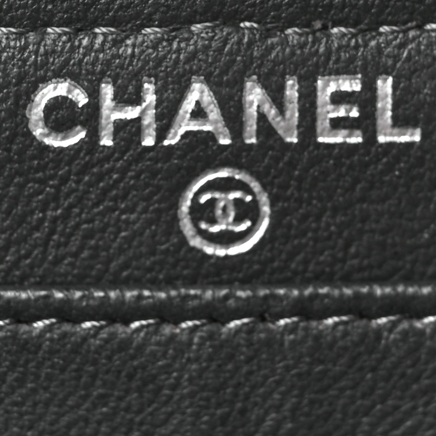 Chanel Lambskin Stitched Large Gusset Zip Around Wallet Dark Grey 6 of 7