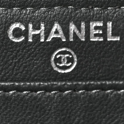 Chanel Lambskin Stitched Large Gusset Zip Around Wallet Dark Grey 6 of 7