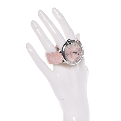 Cartier Stainless Steel Alligator 33mm Ballon Bleu De Cartier Automatic Watch Pink 2 of 12