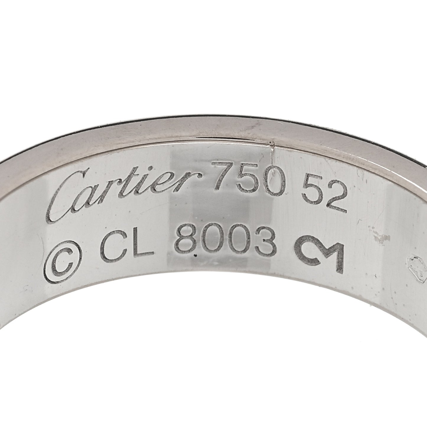 18K White Gold 5.5mm LOVE Ring 52 6