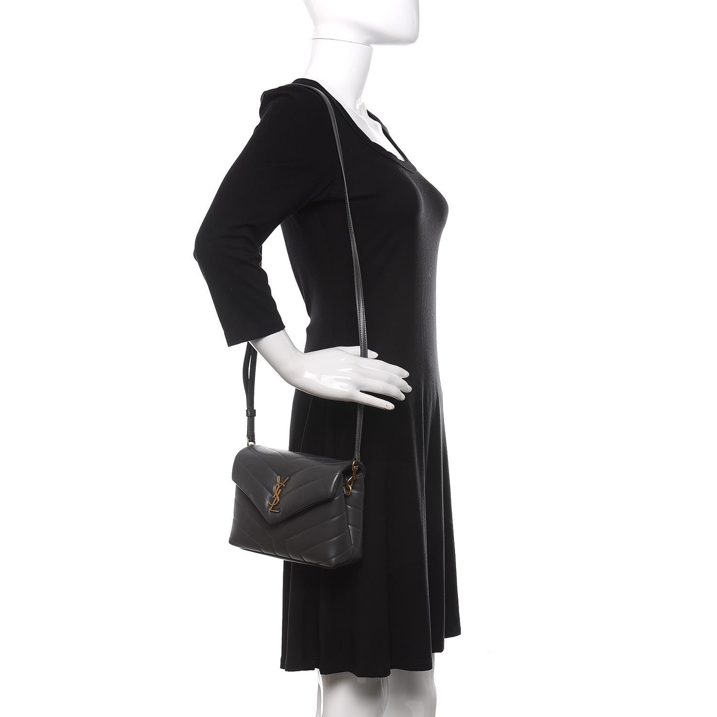Calfskin Y Quilted Monogram Toy Loulou Crossbody Bag Storm