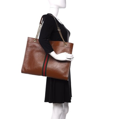 Gucci Calfskin Large Rajah Chain Tote Cuir 2 of 10