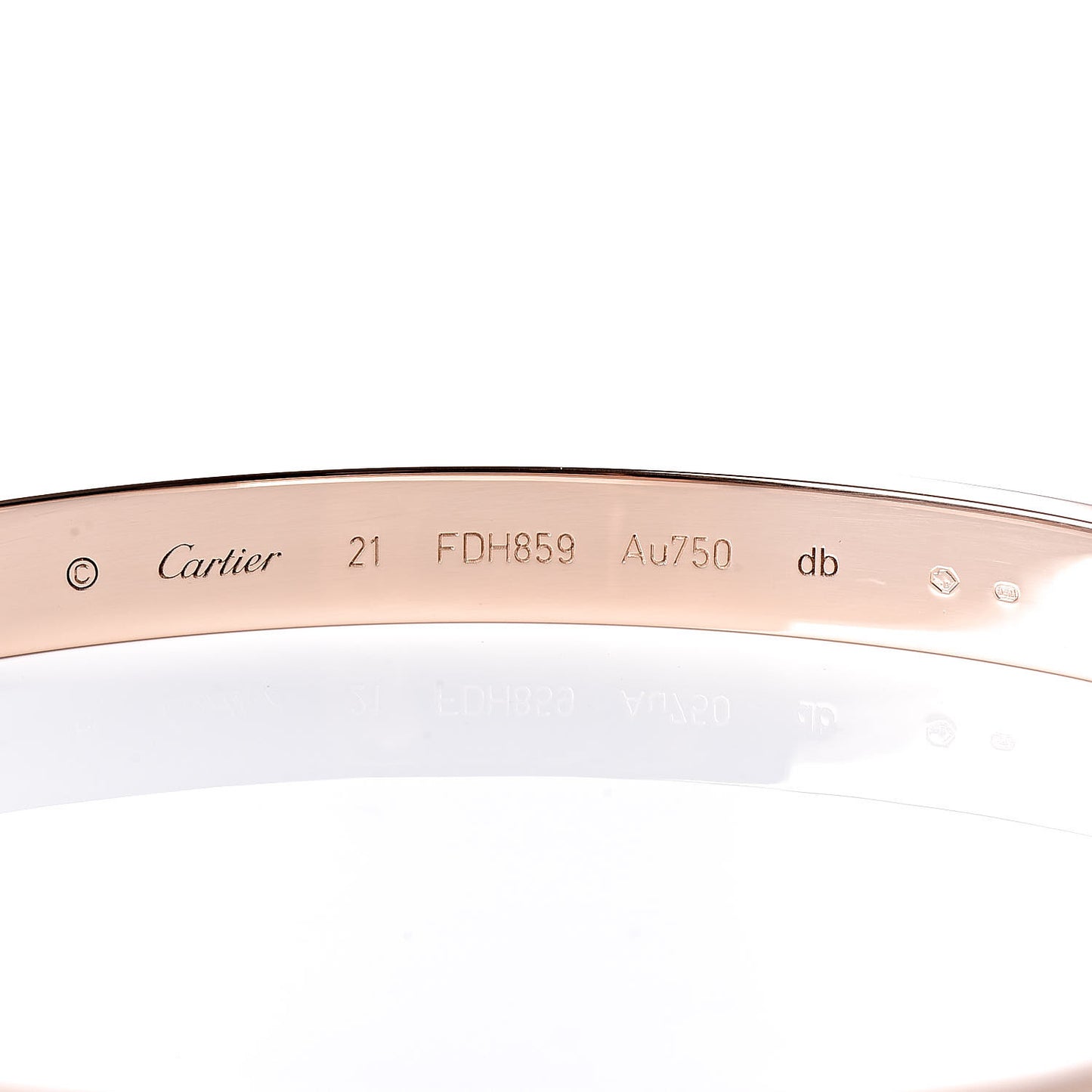 18K Pink Gold LOVE Bracelet 21