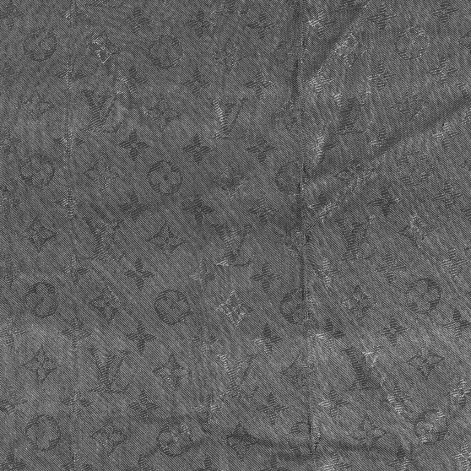 Louis Vuitton Silk Wool Blurrygram Shawl Blue 2 of 4