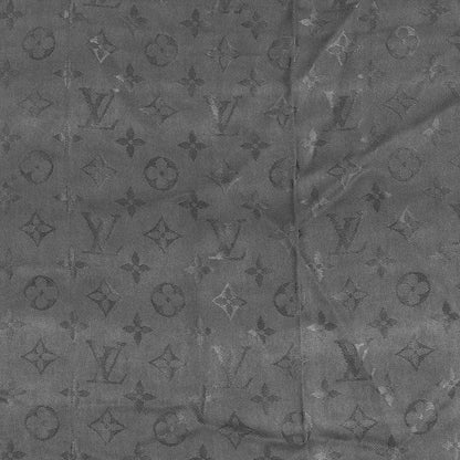 Louis Vuitton Silk Wool Blurrygram Shawl Blue 2 of 4