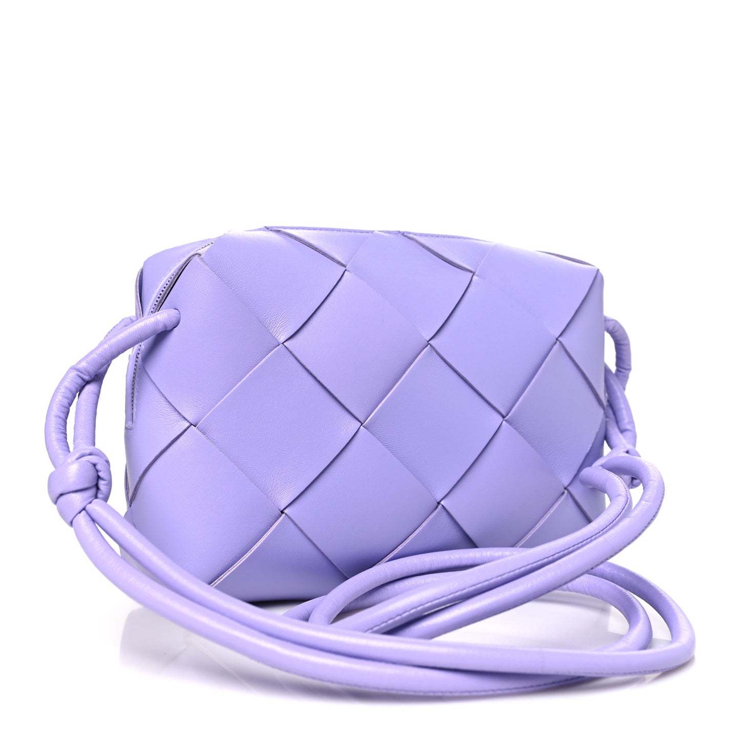 Lambskin Maxi Intrecciato Small Cassette Camera Bag Wisteria