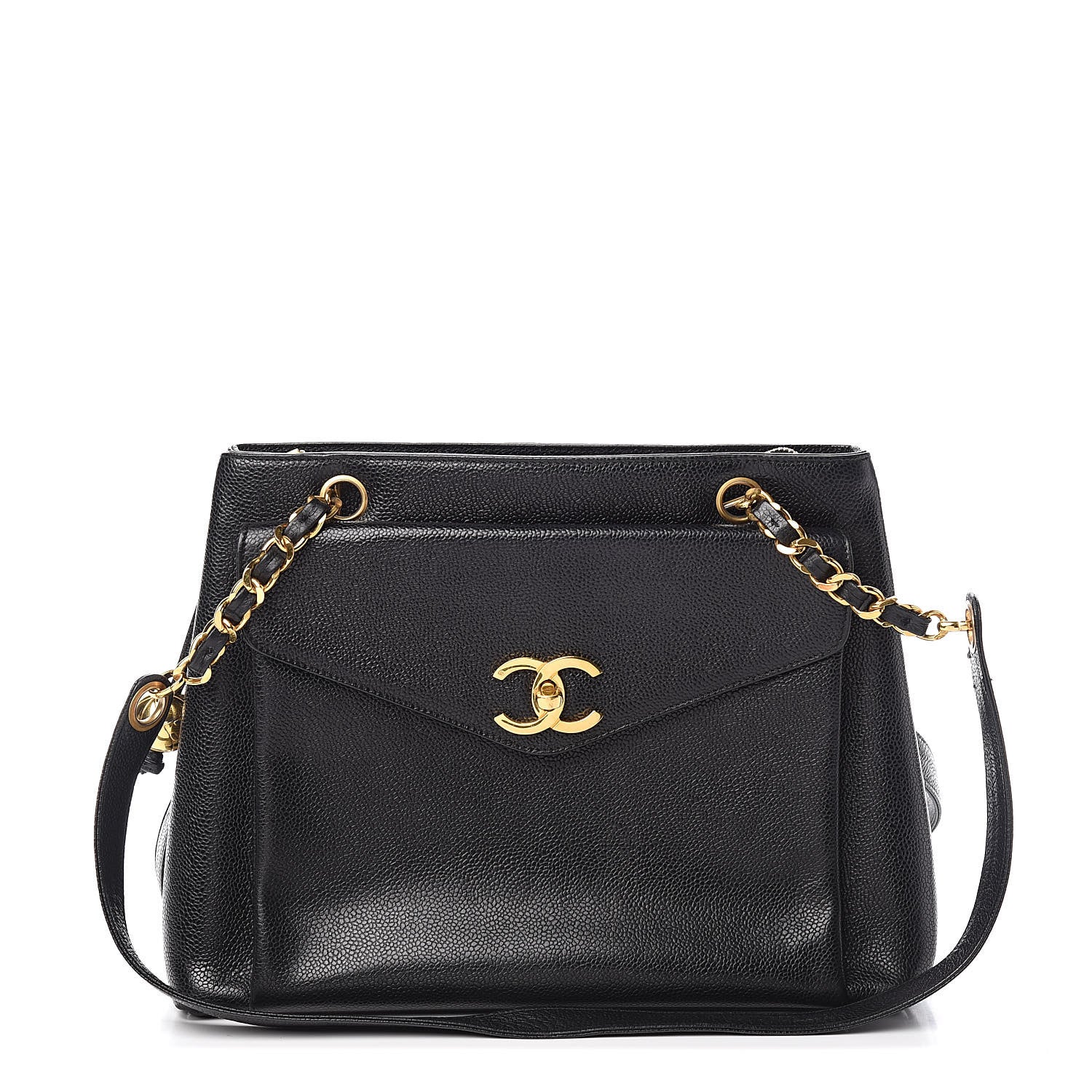 Chanel Caviar Flap Shoulder Bag Black 1 of 13