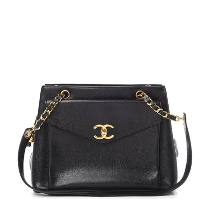 Chanel Caviar Flap Shoulder Bag Black 1 of 13