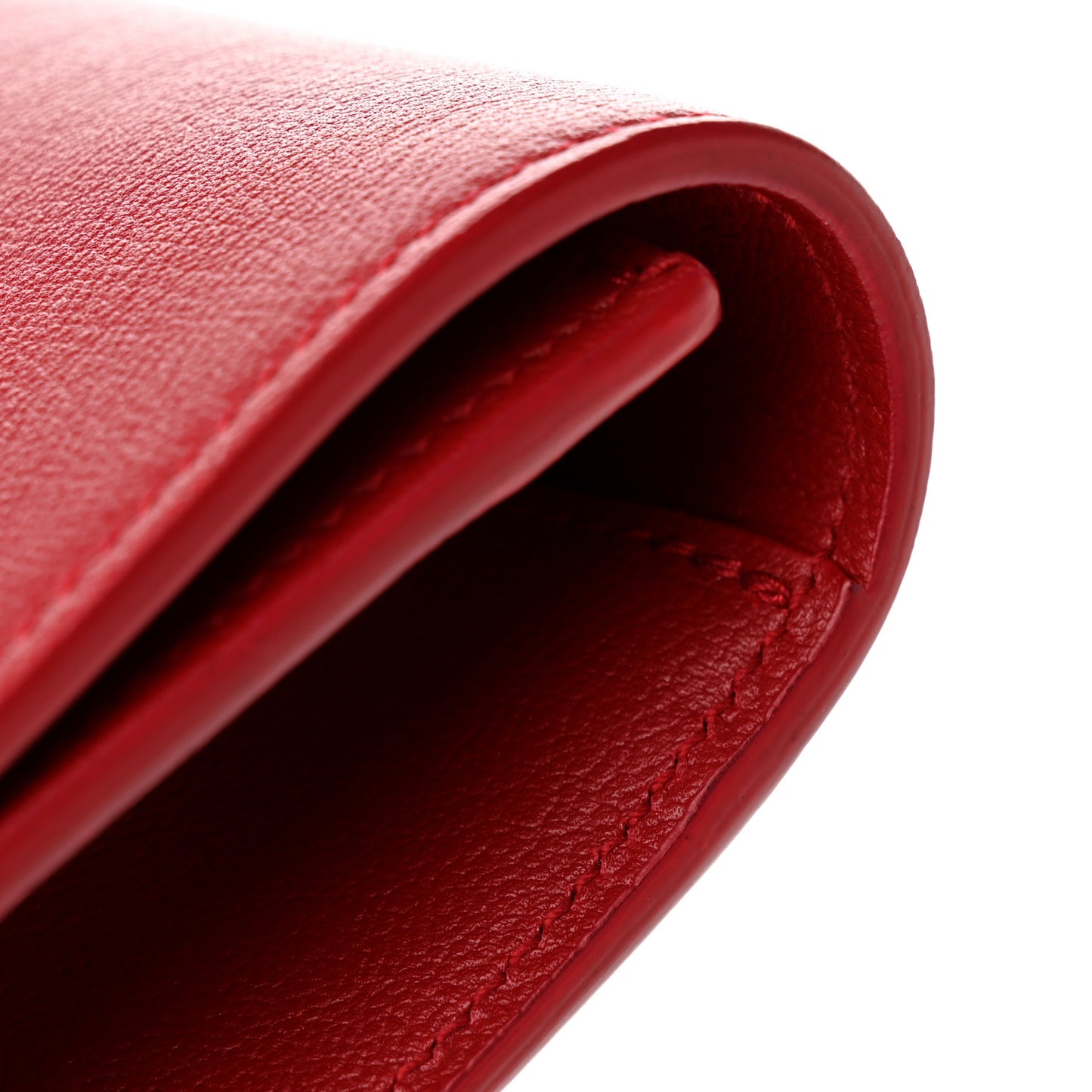 Calfskin Monogram Large Belle De Jour Clutch Red