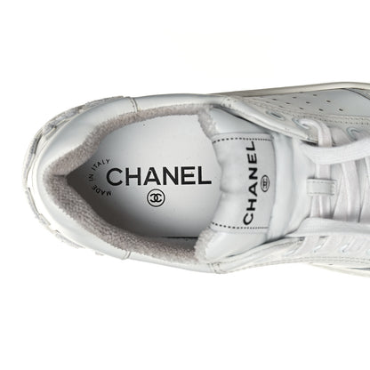 Chanel Calfskin Womens Logo Sneakers 40 White 8 of 12