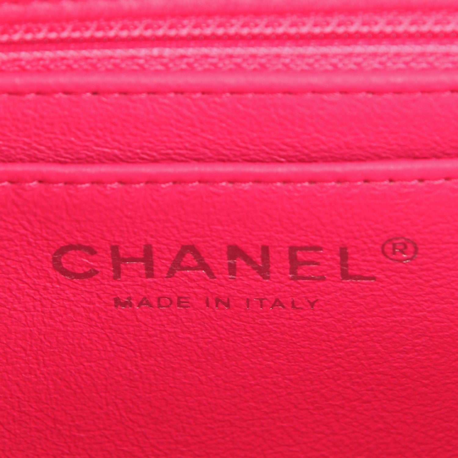 Chanel Lambskin Quilted Mini Rectangular Flap Dark Pink 7 of 8